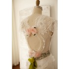 Princessly.com-K1000055-Vintage Keyhole Back Lace Chiffon Cap Sleeves Wedding Dress-01