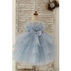 Princessly.com-K1004166-Sheer Neck Pleated Blue Tulle Wedding Flower Girl Dress Kids Party Dress-06
