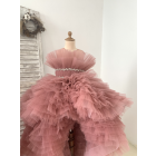 Princessly.com-K1004203-Hi Low Pleated Tulle Wedding Flower Girl Dress Kids Birthday Party Ball Gown Dress-01