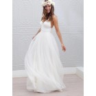Princessly.com-K1004115-Ivory Tulle Spaghetti Straps Wedding Party Dress-01