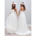 Princessly.com-K1004115-Ivory Tulle Spaghetti Straps Wedding Party Dress-01
