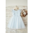 Princessly.com-K1004050-Blue Lace Tulle Cap Sleeves V Back Wedding Flower Girl Dress with Feathers-01