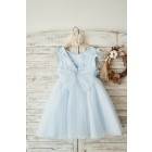 Princessly.com-K1004050-Blue Lace Tulle Cap Sleeves V Back Wedding Flower Girl Dress with Feathers-01