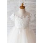 Princessly.com-K1004218-Short Sleeves Ivory Lace Champagne Tulle Wedding Flower Girl Dress-01