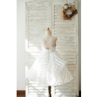 Princessly.com-K1003835-Ivory Stripe Organza Spaghetti Straps Wedding Flower Girl Dress-01