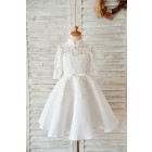 Princessly.com-K1003973-Ivory Lace Satin High Neck Long Sleeves Wedding Flower Girl Dress-01