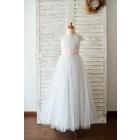 Princessly.com-K1003816-Princess Cap Sleeves Silver Gray Lace Tulle Wedding Flower Girl Dress-01