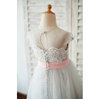 Princessly.com-K1003816-Princess Cap Sleeves Silver Gray Lace Tulle Wedding Flower Girl Dress-01