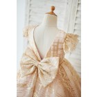 Princessly.com-K1003905-Princess Cap Sleeves V Back Pink Tulle Champagne Sequin Wedding Flower Girl Dress-01
