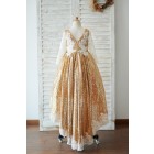 Princessly.com-K1003908-Hi Low Gold Sequin Ivory Lace Tulle Long Sleeves V Neck Wedding Flower Girl Dress-01