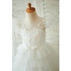 Princessly.com-K1003921-Ivory Tulle Cap Sleeves V Back Cupcake Wedding Flower Girl Dress with Train-01