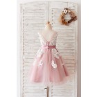 Princessly.com-K1004055-Ivory Lace Mauve/Silver Gray Tulle Wedding Flower Girl Dress-01