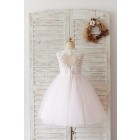Princessly.com-K1003504-Ivory Lace Champagne Tulle Wedding Flower Girl Dress with Keyhole Back-01
