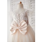 Princessly.com-K1003882-Ivory Lace Champagne tulle Ruffle Sleeves Sheer Back Wedding Flower Girl Dress-01