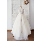 Princessly.com-K1003889-Champagne Tulle Beaded Lace V Back Wedding Flower Girl Dress-02