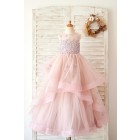 Princessly.com-K1004062-Mauve Lace Tulle Floor Length Wedding Flower Girl Dress-01