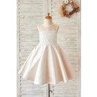 Princessly.com-K1004064-Champagne Satin Ivory Lace Sheer Back Wedding Flower Girl Dress-01