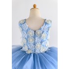 Princessly.com-K1003981-Blue Satin Tulle 3D Flowers Hi-low Wedding Flower Girl Dress-01