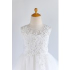 Princessly.com-K1003983-Ivory Lace Sequin Tulle Hi-low Wedding Flower Girl Dress-01