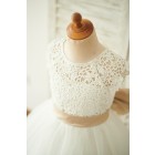 Princessly.com-K1003857-Ivory Lace Tulle Cap Sleeves Wedding Flower Girl Dress with Bow-01