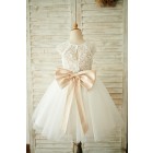 Princessly.com-K1003857-Ivory Lace Tulle Cap Sleeves Wedding Flower Girl Dress with Bow-01