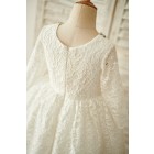 Princessly.com-K1003853-Ivory Lace Long Sleeves Wedding Flower Girl Dress with Beading Neck-01