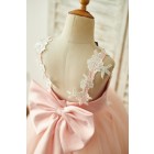 Princessly.com-K1003838-Lace Tulle Spaghetti straps Wedding Flower Girl Dress with Bow-01