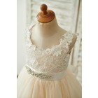 Princessly.com-K1003846-Champagne Lace Tulle Deep V Back Wedding Party Flower Girl Dress with belt-01