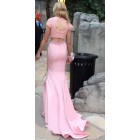 Princessly.com-K1004087-Two Piece Pink Satin Pearl Keyhole Back Wedding Prom Evening Party Dress-01
