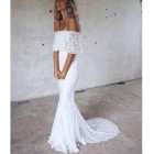 Princessly.com-K1004114-Ivory Lace Off Shoulder Wedding Party Evening Dress-01
