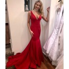 Princessly.com-K1004109-Red Chiffon Straps V Back Wedding Party Evening Dress-01