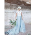 Princessly.com-K1004117-Ivory Lace Dusty Blue Tulle Short Sleeves Wedding Party Dress-01