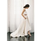 Princessly.com-K1004070-Ivory Satin Two Piece Wedding Dress with Sweep Train-01