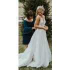 Princessly.com-K1004080-Ivory Lace Tulle Straps Deep V Back Wedding Party Dress-01