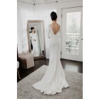Princessly.com-K1004082-Ivory Satin Long Sleeves V Back Wedding Party Dress-01