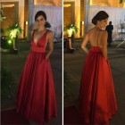 Princessly.com-K1004074-Red Satin Deep V Neck Backless Wedding Party Dress-01