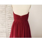 Princessly.com-K1003830-Wine Red Burgundy Chiffon Bridesmaid Dress Prom Dress Strapless Beaded Dress-01