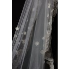 Princessly.com-K1000334-Cathedral Long Length Lace Trim 3D Flower Wedding Veil-01