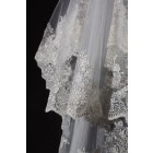 Princessly.com-K1000336-Cathedral Long Length Gold Metallic French Lace Wedding Veil-01