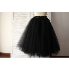 Princessly.com-K1000281-Black Tulle Petticoat Underskirt Crinoline TUTU Skirt-01