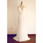 Princessly.com-K1003265-A Line V neck Cap Sleeves Beaded Lace Chiffon Wedding Dress-01