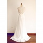 Princessly.com-K1003265-A Line V neck Cap Sleeves Beaded Lace Chiffon Wedding Dress-01