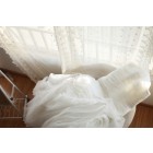 Princessly.com-K1001946-Organza Mermaid Wedding Dress Strapless Sweetheart Ruffle Flowers Train Dress-01
