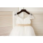 Princessly.com-K1003207-Cap Sleeves Ivory Lace Tulle Flower Girl Dress with champagne satin sash-01
