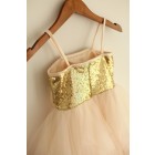 Princessly.com-K1000027-Thin Straps Gold Sequin Champagne Tulle Ruffle Flower Girl Dress-01