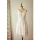Princessly.com-K1003274-A Line V neck Cap Sleeves Short Knee Length Lace Wedding Dress-01