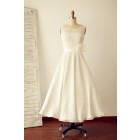 Princessly.com-K1003276-A Line Scoop Neck Chiffon Short Tea Length Wedding Dress-01