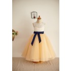 Princessly.com-K1003963-Ivory Lace Champagne Tulle Wedding Flower Girl Dress with Belt-01