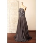 Princessly.com-K1000092-Spaghetti Straps Gray Chiffon Backless Beaded Prom Dress-01