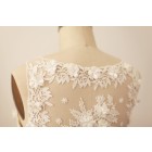 Princessly.com-K1000093-Vintage Sheer Illusion V Neck Lace Tulle Wedding Dress with Champagne lining-01